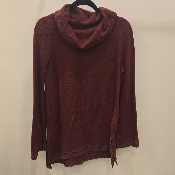 Maeve Sweaters - Maeve Deep Red Cowl Neck Sweater